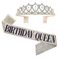 Birthday Tiara and Shoulder Strap Set Gold Gold QUEEN