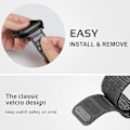 Pikkukuva 4 / 5: [QD] Tarranauha Garmin Fenix 7S/ Fenix 6S/Fenix 5S -kelloon, 20 mm säädettävä punottu nylonranneke harmaa