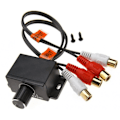 Miniatyrbilde 2 av 5: Universell forsterker bass RCA Gain Level volumkontrollknapp for bil hjem svart_qud