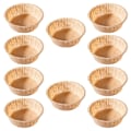 Miniatyrbillede 5 af 5: QU.200 stk. Air Fryer Bagepapir Non-Stick Engangs Air Fryer Bagepapir Kurv Uperforeret Rund Bagemåtte A