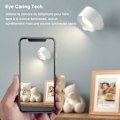 Miniatyrbilde 3 av 4: #QD# Vegglampe innendørs, Touch LED-vegglampe med USB-ladeport, berøringskontroll, 3 lysstyrkenivåer, 3 temperaturer, 360° dreibar sengelampe for soverommet