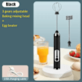 Miniatyrbilde 1 av 4: \"QD\" Melkeskummer Automatisk melkeskum Eggvisp Oppladbar Svart