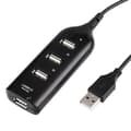 USB 2.0 Hub med 4 portar, Svart