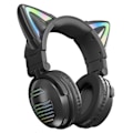 Pikkukuva 1 / 4: \"QD\" Kissankorvat Bluetooth -kuulokemikrofoni Langattomat kuulokkeet - Musta