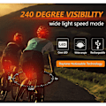 Miniatyrbillede 5 af 5: [QD] LED Cykelbaglygte, 2-pak, Super Stærk, USB Genopladelig