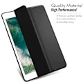 Miniatyrbild 4 av 5: [QD] Ultratunt smartfodral med gummerat flexibelt TPU-bakstycke, automatisk viloläge/väckning och visnings-/skrivstativ för iPad Mini 5 – Helt svart