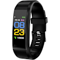 Miniatyrbillede 1 af 5: Fitness Armbånd med pulsmåler, søvnmonitor, iltmætning, skridttæller og SMS/opkaldsnotifikation Sundhedstræningsur Sort1*QN