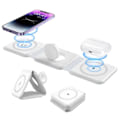 Miniatyrbillede 1 af 5: Foldbar Trådløs Mobillader 3-i-1 Magsafe Hvid_qq