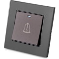 Miniatyrbild 4 av 4: QU/DPZO Utomhus Dörrklocksknapp, Härdat Glaspanel, Väggdörrklocka, Tryckknappsbrytare, Hotell- och Hemanordningar, 1-pack - DPZO