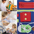 Miniatyrbilde 4 av 5: [QD] Aktivitetsbrett for småbarn, sensorisk brett pedagogiske leker aktivitetsbrett for jenter gutter 1 2 3 4 år, grønn