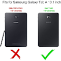 Miniatyrbild 2 av 5: \"QD\" Samsung Galaxy Tab A 10.1 Skal 2016 SM-T580/T585 med skärmskydd för barn Stöttåligt robust skal Pennhållare Blå
