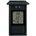 Miniatyrbild 1 av 4: #QD# Växthustermometer, vattentät digital växthustermometermonitor 0,1°C Upplösning, -20 till 50°C temperaturområde, väggbatteridriven (svart)