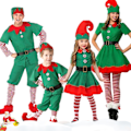 Miniatyrbillede 4 af 5: [QD] Julemandshjælper til voksne og børn, nisse, udklædningsdragt, fest, cosplay Mand Mænd 160cm