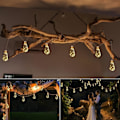 Miniatyrbild 4 av 5: QD-Solslinga Utomhus Trädgård - 8M 16 LED Splittersäkra Lampor Vattentäta, Hampasnöre Solslinga med (Varmvit)