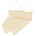 Miniatyrbilde 4 av 5: 2 stk Veggmontert Merkevisning Canvas Emalje Brosje Samling Display Banner Medalje Nål Oppbevaring Krage Flagg Vimpel Ramme (Beige)_QF
