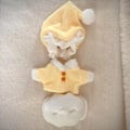 Miniatyrbillede 1 af 5: /QU/17 Centimeter Labubu Vedhæng Dukke Tøj med Æggeskal Outfit og Hat Sæt Tre Delt Dukke Kostume Skift Sæt LBB-02 JUST CLOTHES