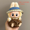 Miniatyrbild 1 av 7: ONLY CLOTHES Söt V1 V2 LABUBU Blind Box Hänge Docka DIY Klä upp Kostym Litet Monster Haklapp Byxor Babykläder Från LBB-59