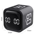 Miniatyrbillede 5 af 5: Produktivitets-terningtimer med tyngdekraftssensor, LED-display, 4 forudindstillede tider, dobbelte tilstande til madlavning og studier, sort Black