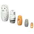 Miniatyrbild 3 av 5: QU/Söt Djurleksak Rysk Tradition, Utsökta Trä-Matryoshka Dockor för Födelsedagspresent och Dekorativ Förvaring, Helt Handgjord Mångsidig Hand