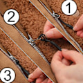 Miniatyrbild 3 av 4: Metalliska dragkedjeutdragare, ersättningsflikar, 10-pack˜QD