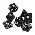 Miniatyrbillede 1 af 5: /QD/ 7-pak terninger til Dungeons and Dragons (Sort)