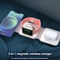 Miniatyrbillede 3 af 5: Foldbar Trådløs Mobillader 3-i-1 Magsafe Hvid_qq