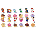 Pikkukuva 2 / 4: [QD] 12-osainen Paw Patrol -koriste, kakunkoristeet syntymäpäiville, muffinssit