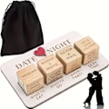 Miniatyrbilde 1 av 4: QD-Date-terninger, Take Out-terninger for par, Portabelt terningesett i tre for par, Voksne kvinner, Menn