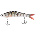 Miniatyrbillede 1 af 5: QD-13,7 cm Hårdt Fiske Lokkemad i Plast, 8 Sektioner, Synkende Wobbler Kroge, Udstyr til Bass (JM034-1)