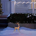 Miniatyrbillede 2 af 5: QU/Lysende julerensdyr, glitrende rensdyr med lyskæder til udendørs dekoration på terrassen, kunstig forbelyst juledekoration rensdyr LED-lamper