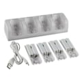 Miniatyrbilde 1 av 5: 4 stk 2800mAh Oppladbare Batterier og Ladestasjon for Wii-fjernkontroll Switch-tilbehør