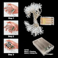 Miniatyrbilde 3 av 5: LED-lysslynger, SumorRui LED snøfnugg lysgardin for juledekorasjon, 5 meter 40 LED lysslynge for innendørs, hall,