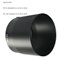 Miniatyrbilde 5 av 5: \"QD\" Et-74b Reversibel Solblender for Canon Rf 100-400mm F5.6-8 & Ef 70-300mm F/4-5.6 Objektiv for Canon R Rp Ra R5 R6 R3-hy