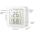 Miniatyrbild 2 av 4: /QD/Smart WiFi fuktsensor Hygrometer Digital LCD temperatur- och luftfuktighetssensor termometer väderstation