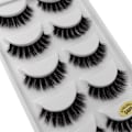 Miniatyrbild 4 av 4: \"QD\" 5-pack Falska Ögonfransar - 3D Faux Mink - G600 Svart