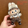 Miniatyrbild 1 av 7: ONLY CLOTHES Söt V1 V2 LABUBU Blind Box Hänge Docka DIY Klä upp Kostym Litet Monster Haklapp Byxor Babykläder Från LBB-26