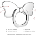 Miniatyrbillede 2 af 5: [QD] Metal Mobiltelefon Finger Ring Stabilitet Holder Bagside Stativ Sammenklappelig Håndgreb Knop Loop Bilmontering Hage Kickstand (Rose Gold)