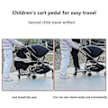 Miniatyrbild 3 av 4: \"QD\" Universell 2-i-1 barnvagnsbräda med avtagbar sits, Second Child Artefact, Child Rider, Barnvagn A