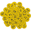Pikkukuva 1 / 5: [QD] Muoviset numeroidut laatat, kaiverretut numerolaatat, tunnistelaatat, avaimenperät ilman reikää (1-100)