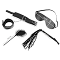 Miniatyrbilde 3 av 4: BDSM Bondage Kit med Håndjern, pisk, knebel - 12 deler_QQ