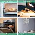 Miniatyrbild 4 av 4: QQU-Dimbar G9 Halogenlampor 40W 230V Varmvit För Mikrovågsugn Spis Taklampor 12-pack [Energiklass G]