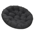 Rund stolsdyna Polyester PP Bomullsfylld för Hängande Äggstol Gungstol Inomhus Utomhus 60x60cm Svart black