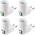 Pikkukuva 1 / 4: #QD#kpl E27 kytkimellä Rakennustyömaan pistorasia AC 220V pistorasia seinälle keittiölamppu Adapteri LED-lampunpidike (Valkoinen)