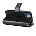 Miniatyrbild 4 av 5: iPhone 15 Praktiskt Plånboksfodral med 12 Fack Array V4 Black Svart