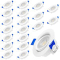 Miniatyrbillede 2 af 4: \"QD\"XMTECH pakke med 20 indbygningsspot LED Downlight Panel Slimline 5W varm hvid, 5W loftspotlight, til badeværelse, stue, soveværelse