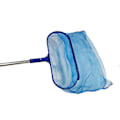 Miniatyrbillede 3 af 5: Svømme Skimmer Net med Justerbar Teleskopstang Dyb Pose Net Vandoverflade Affaldsrensningsnet_FO Silver  Blue