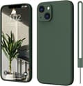 iPhone 13 Silicone Case, Hany Case, Ultra-thin Slim with Microfiber, Scratch-resistant All-round Protective Case for iPhone 13 6.1 inch Dark Green