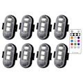 Miniatyrbillede 1 af 5: QD-8 Farver LED Strobelys Flylys 8 stk