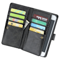 Miniatyrbillede 2 af 4: Pung Etui Læder Multi-Slot iPhone 7/8/SE Sort