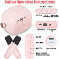 Miniatyrbild 5 av 5: /QD/Karaokemikrofon - Barn - Bärbar - 2 mikrofoner - Bluetooth 5.0 - LED-ljudljus